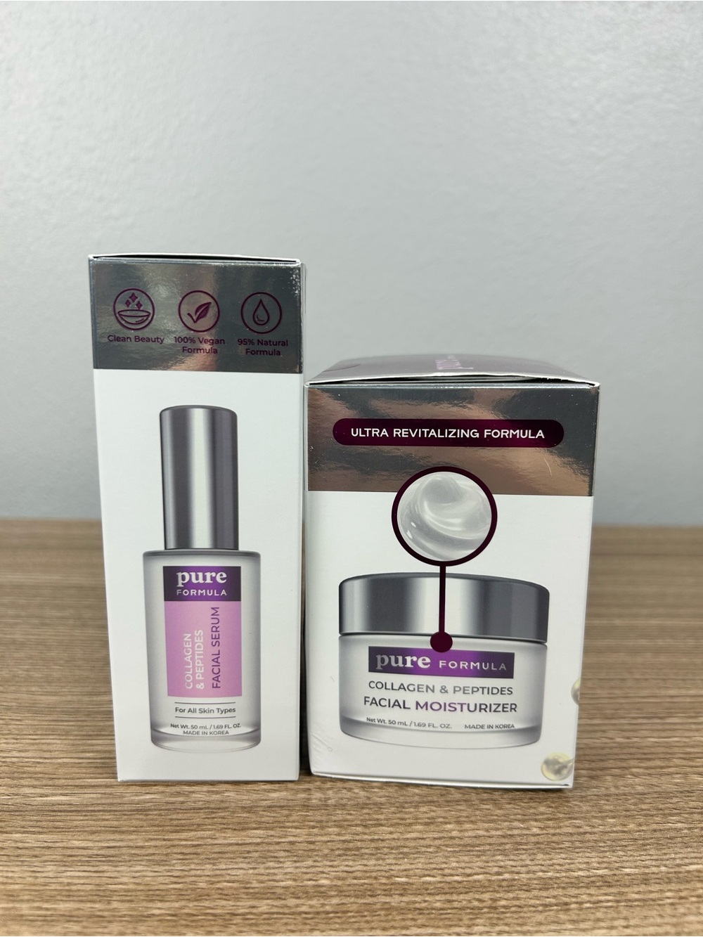 Pure Formula Collagen & Peptides Facial Serum & Moisturizer
